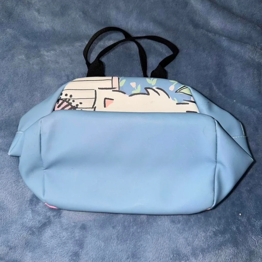 Kawaii Kitty blue lunch bag